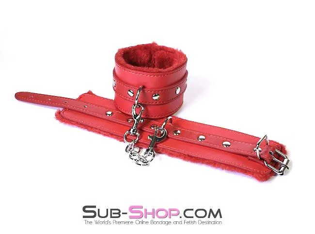 0547LT      Lusty Devil Furry Bondage Wrist Cuffs Set