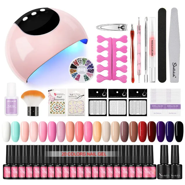 7ML Manicure Set Nail Gel Polish Kit Varnish Nail Art Sets UV Lamp Nail Dryer Tools For Manicure Tools kit