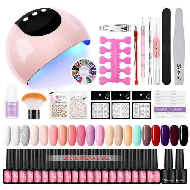 7ML Manicure Set Nail Gel Polish Kit Varnish Nail Art Sets UV Lamp Nail Dryer Tools For Manicure Tools kit