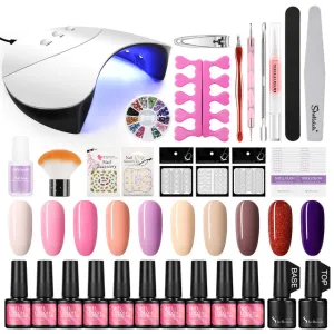 7ML Manicure Set Nail Gel Polish Kit Varnish Nail Art Sets UV Lamp Nail Dryer Tools For Manicure Tools kit