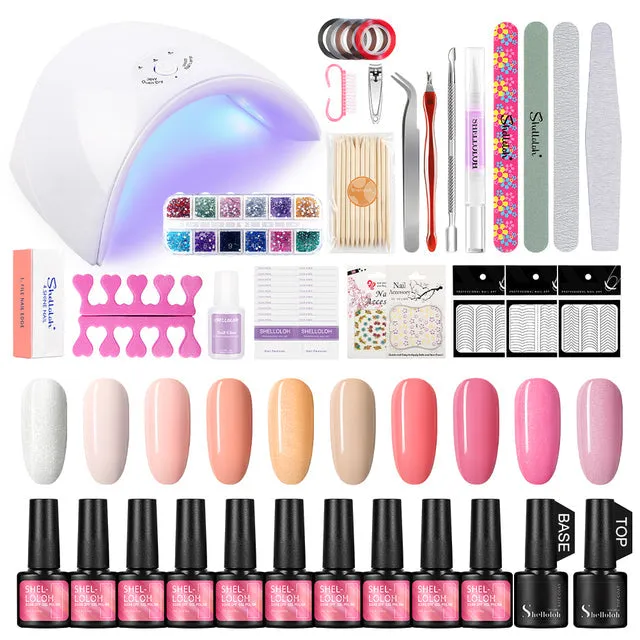 7ML Manicure Set Nail Gel Polish Kit Varnish Nail Art Sets UV Lamp Nail Dryer Tools For Manicure Tools kit