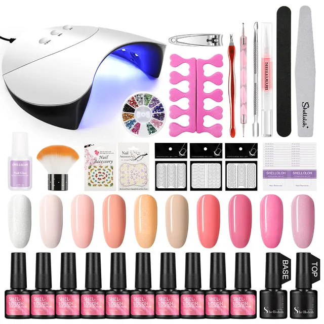 7ML Manicure Set Nail Gel Polish Kit Varnish Nail Art Sets UV Lamp Nail Dryer Tools For Manicure Tools kit