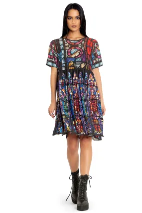 Adoration Of The Sacred Heart Sheer Smock Dress