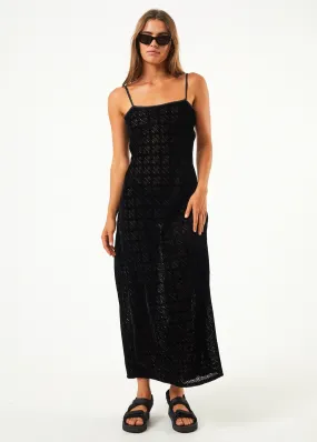 AFENDS Womens Echo - Sheer Maxi Dress - Black