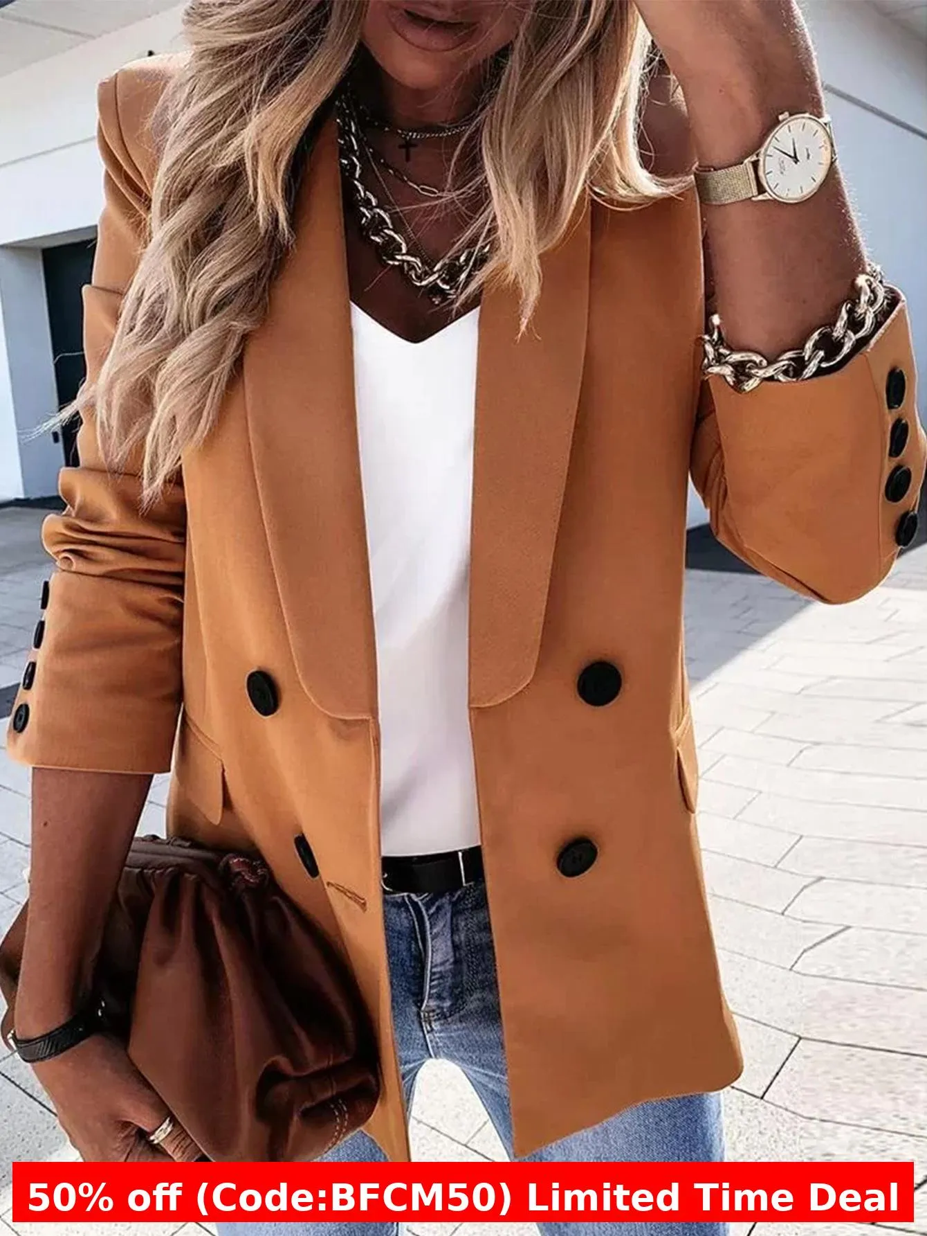 Amozae brown fur boots outfit 2024 Autumn and Winter Solid Color Green Collar Elegant Women's Cardigan Suit Long Sleeve Fashion Coat