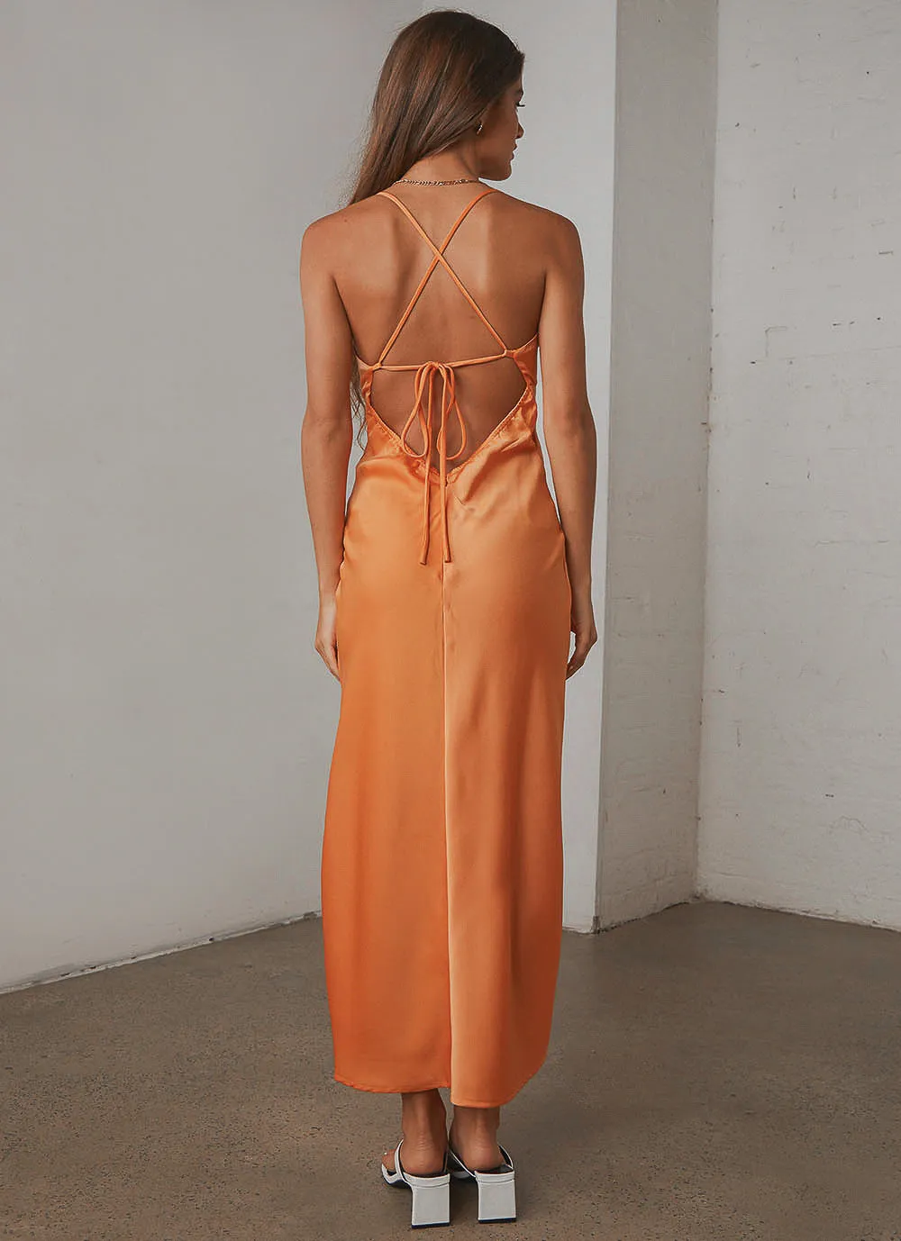 Amused Midi Dress - Orange