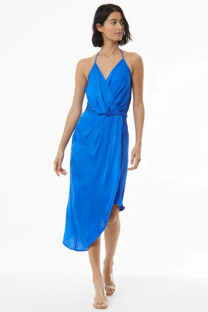 Andrea Draped Slip Dress - Ocean