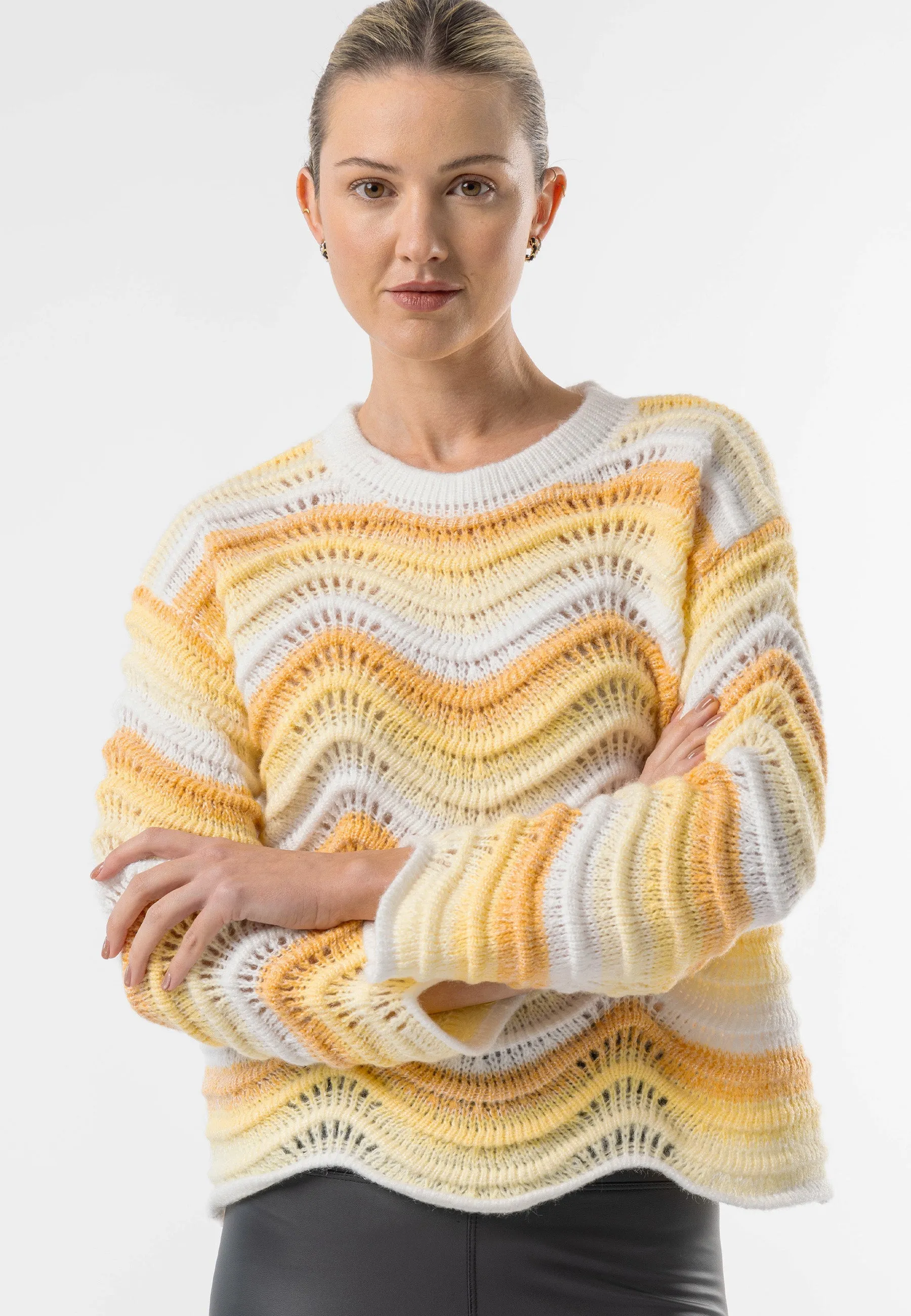 Angeleye Wavy Yellow Ombre Knit Jumper