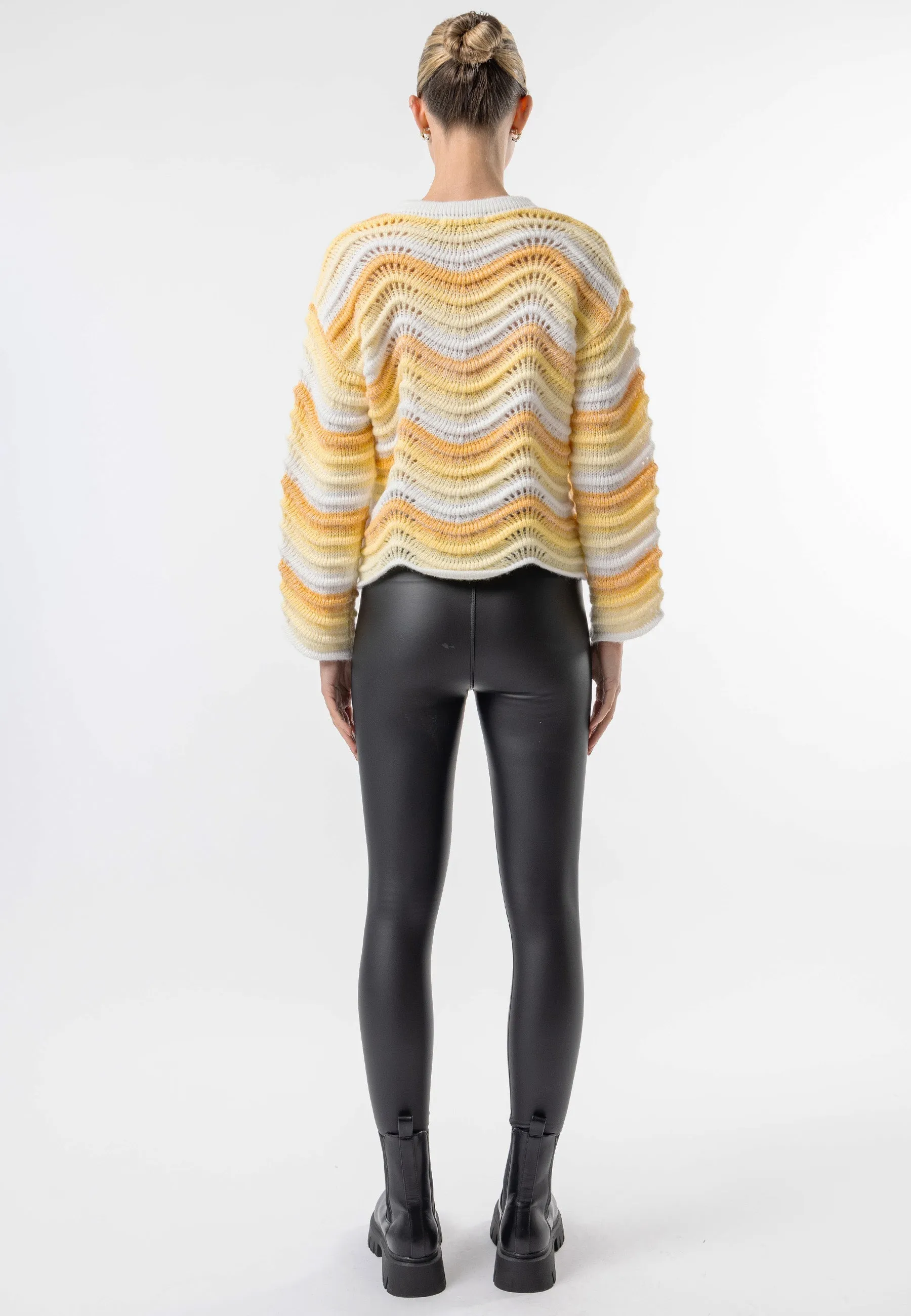 Angeleye Wavy Yellow Ombre Knit Jumper