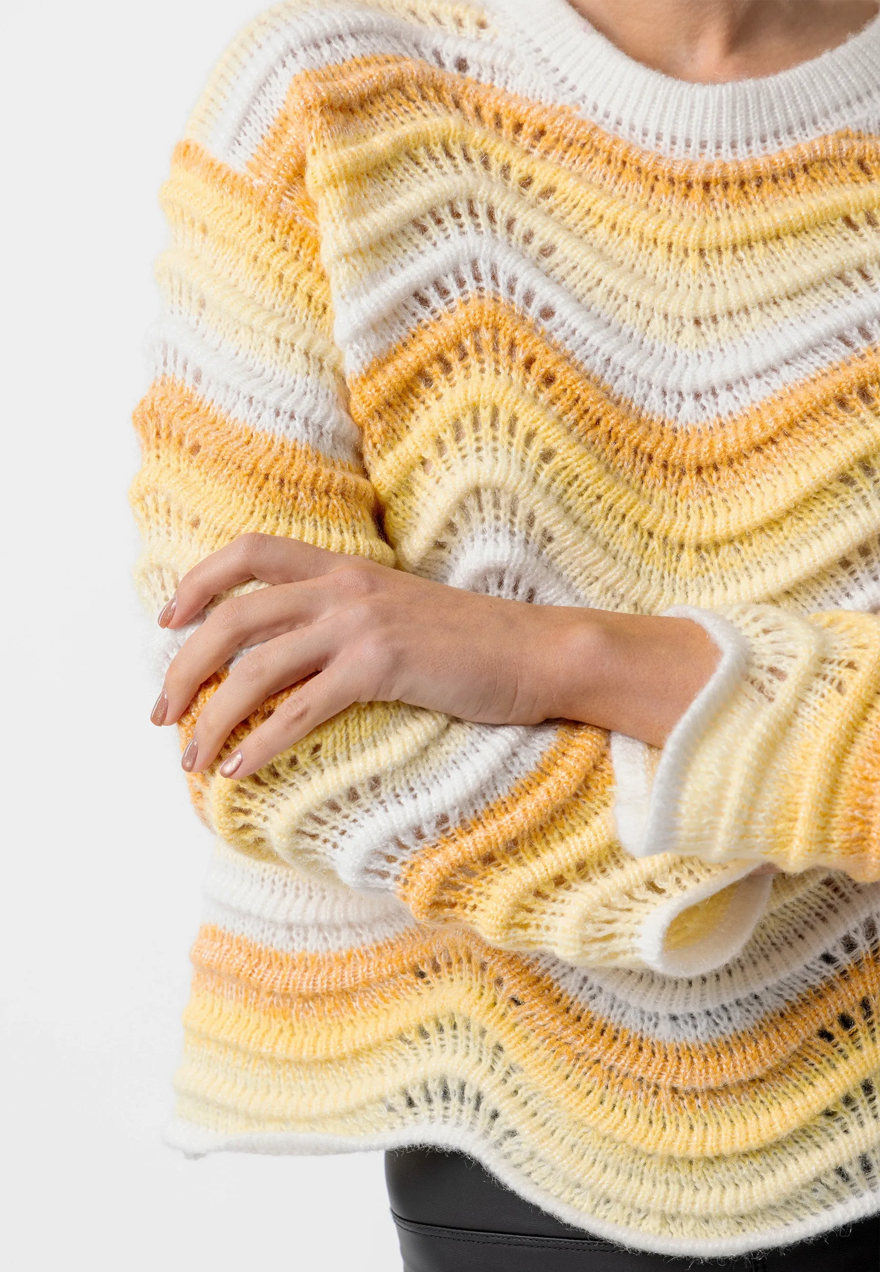 Angeleye Wavy Yellow Ombre Knit Jumper