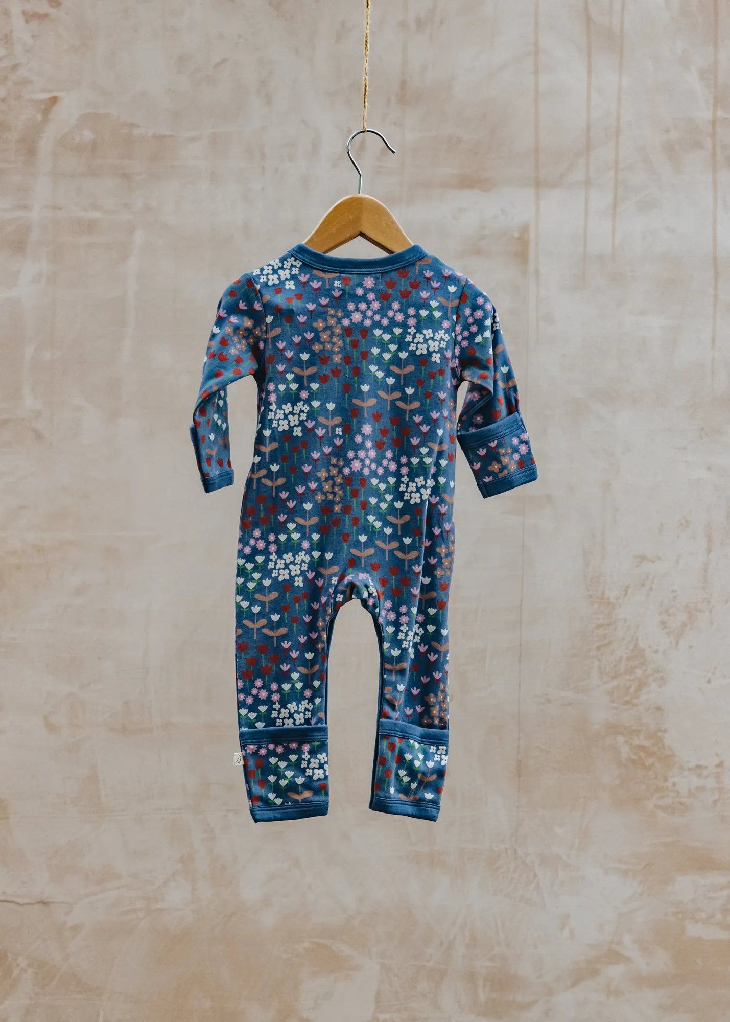 Babies' Meadow Kimono Romper in Night Blue