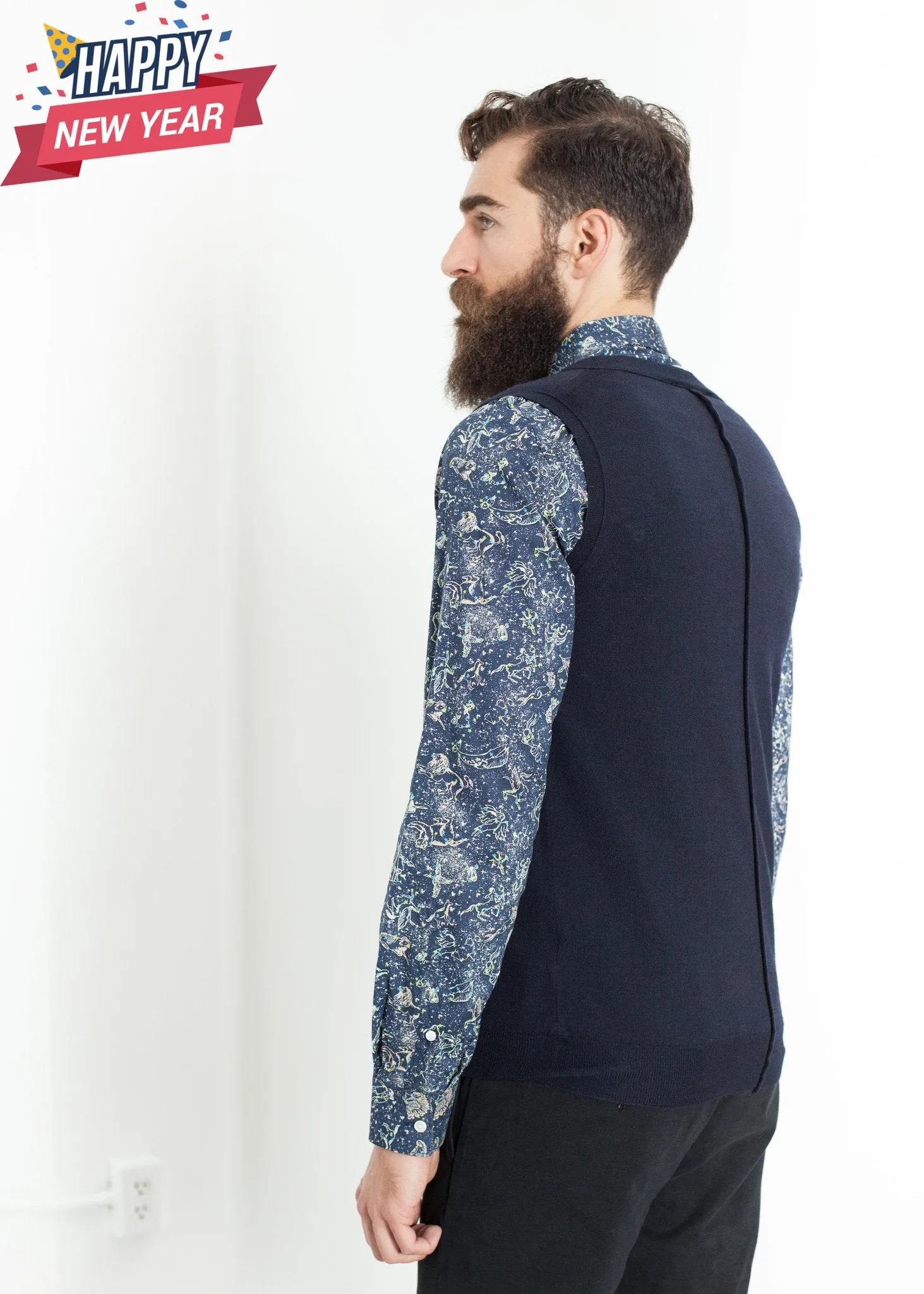 Basic Gilet in Navy