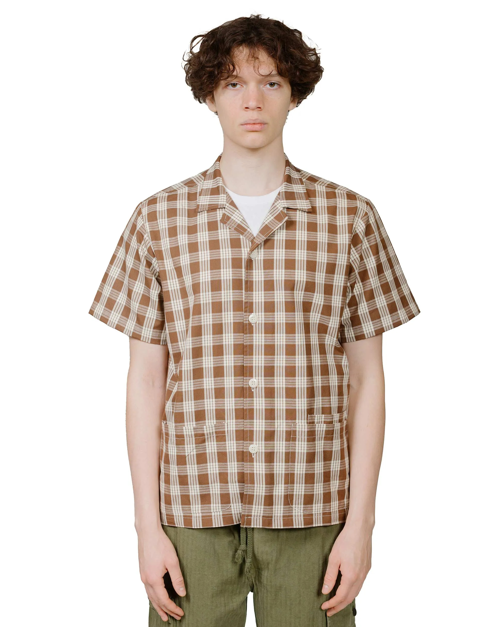 Bather Walnut Palaka Traveler Camp Shirt