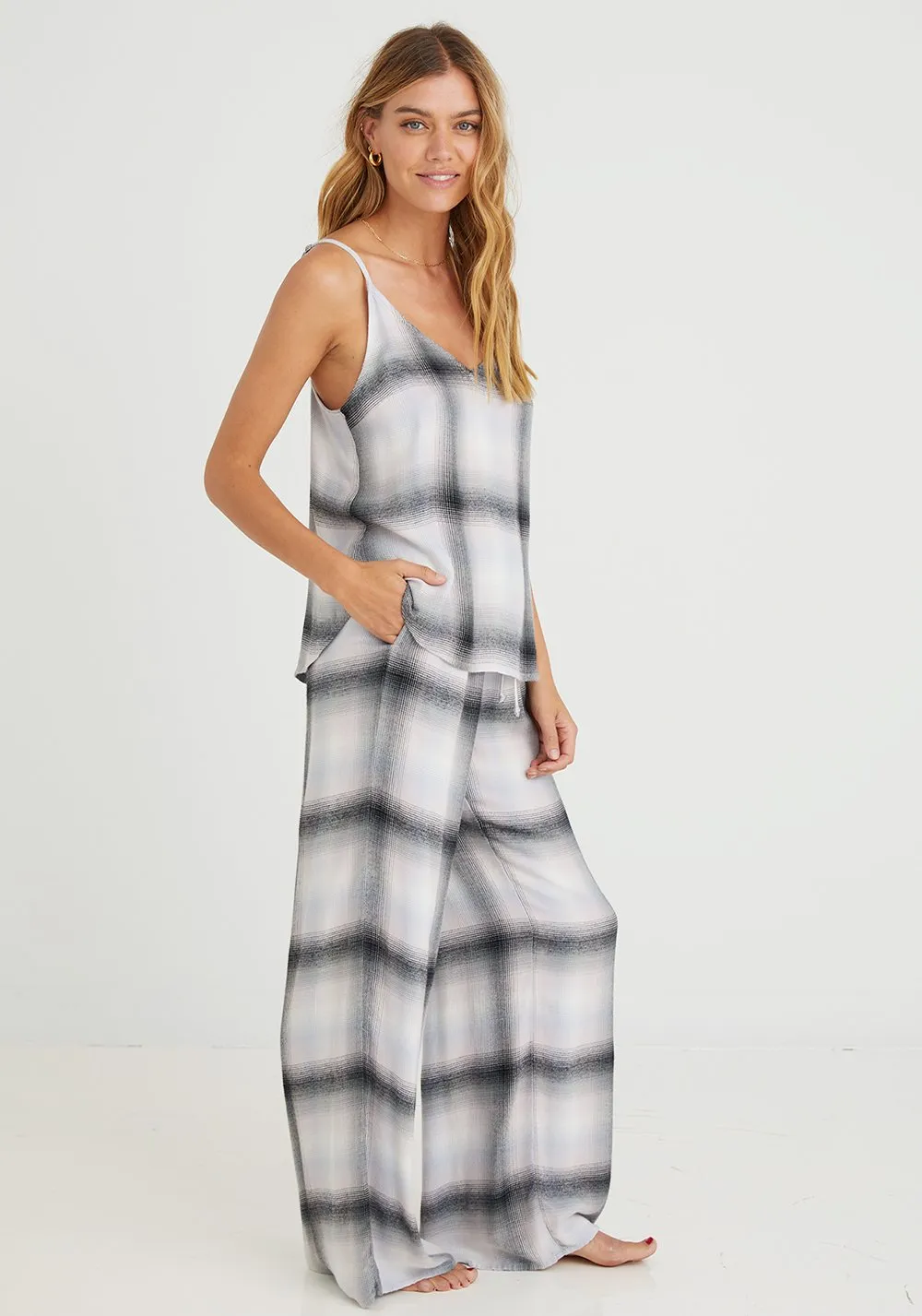 Bella Dahl - Pajama Set in Lilac Ombre Plaid