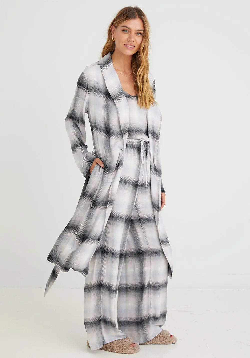 Bella Dahl - Pajama Set in Lilac Ombre Plaid