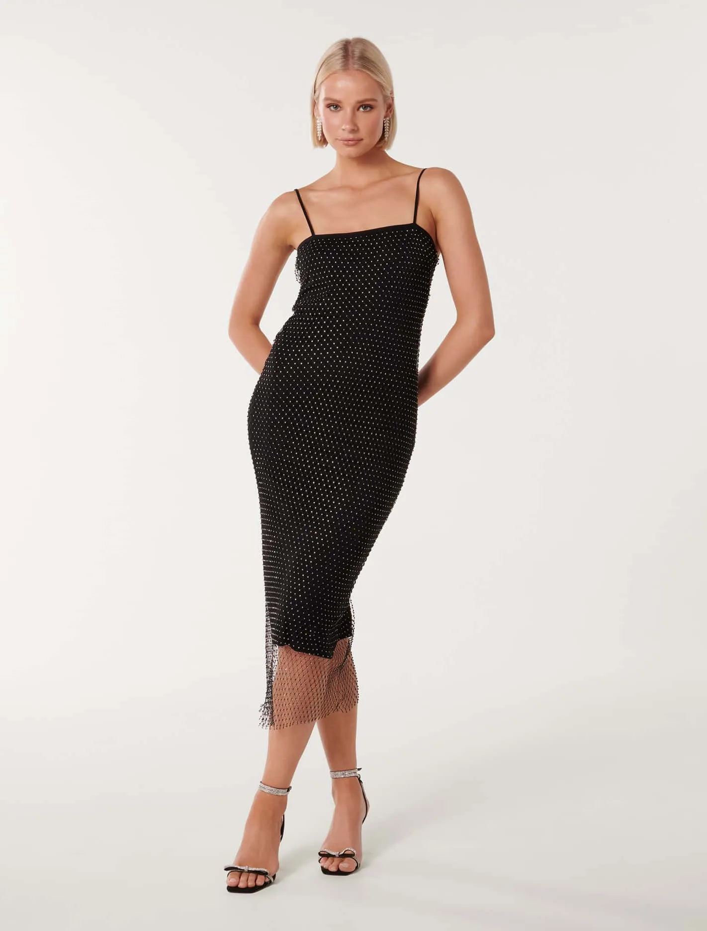 Bella Embellished Mesh Dress