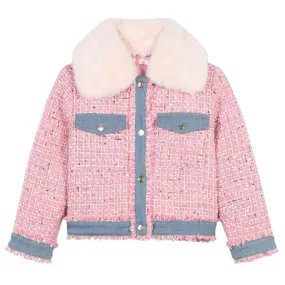 Billieblush Kids Pink Blush Tweed Jacket