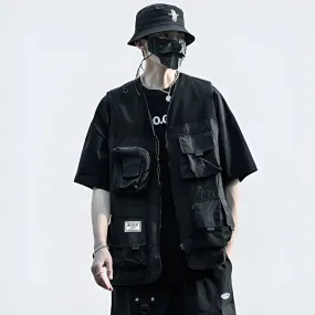 Black Tactical Vest Streetwear