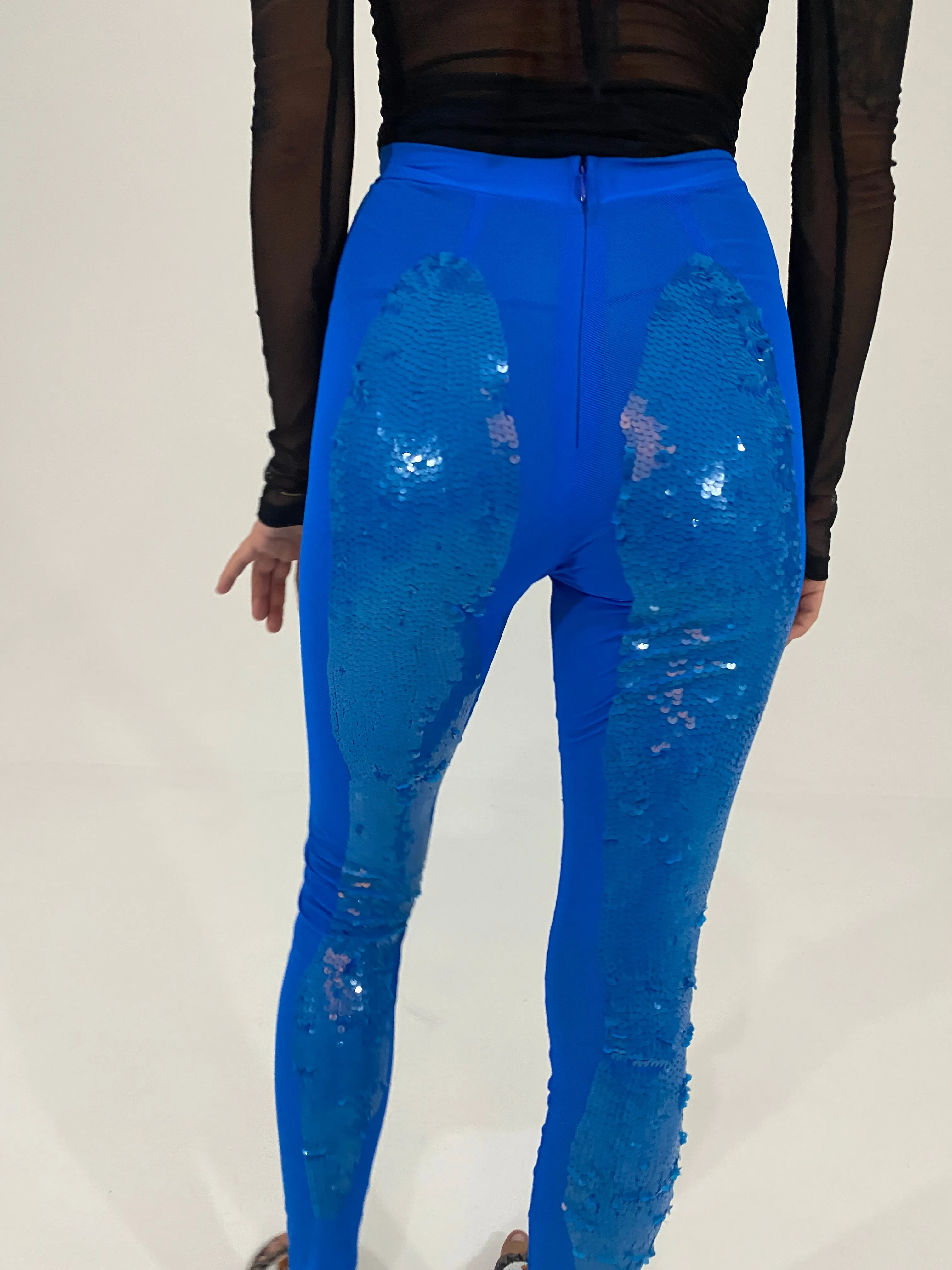 Blue Pants with Sequin