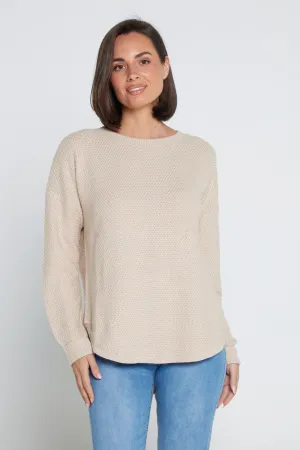 Brenda Waffle Knit - Beige