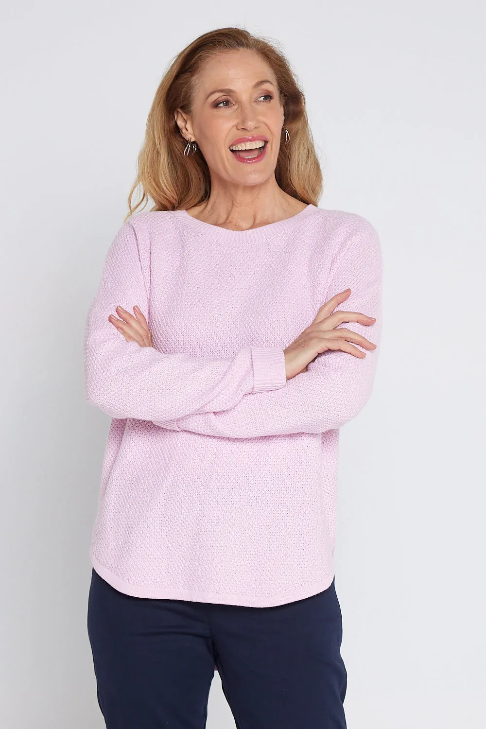 Brenda Waffle Knit - Blush