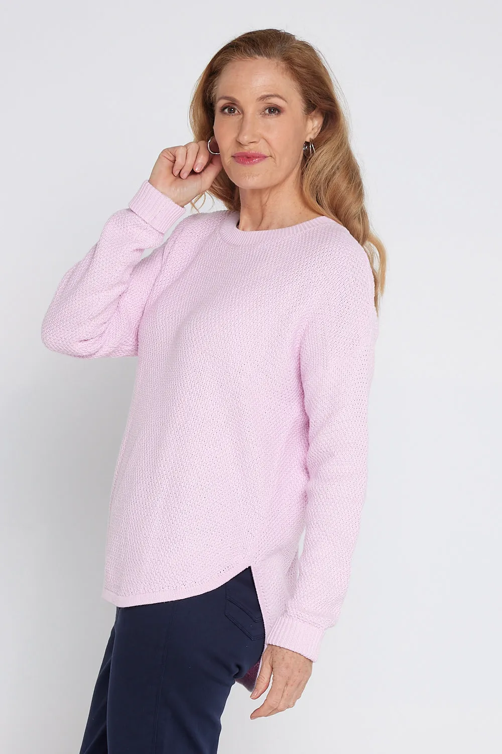 Brenda Waffle Knit - Blush