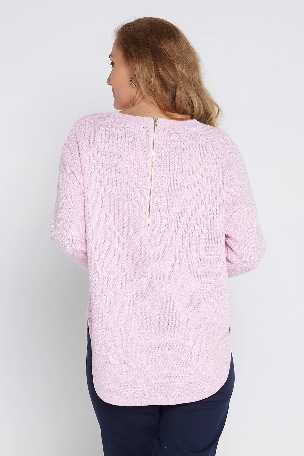 Brenda Waffle Knit - Blush