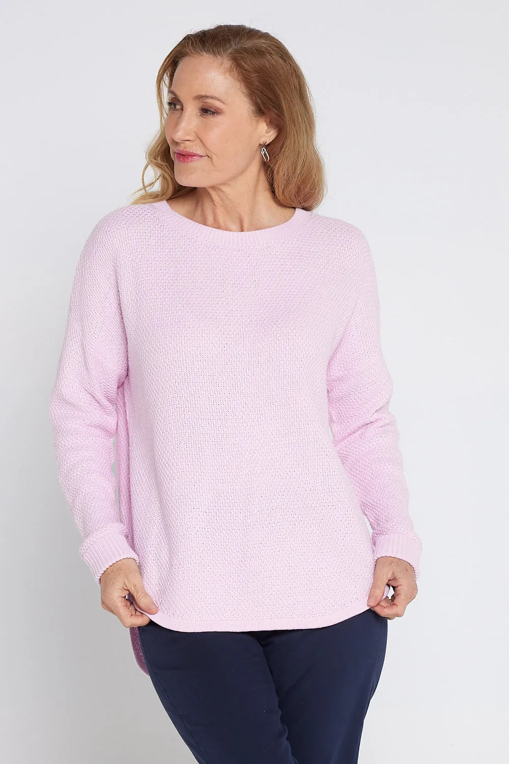 Brenda Waffle Knit - Blush