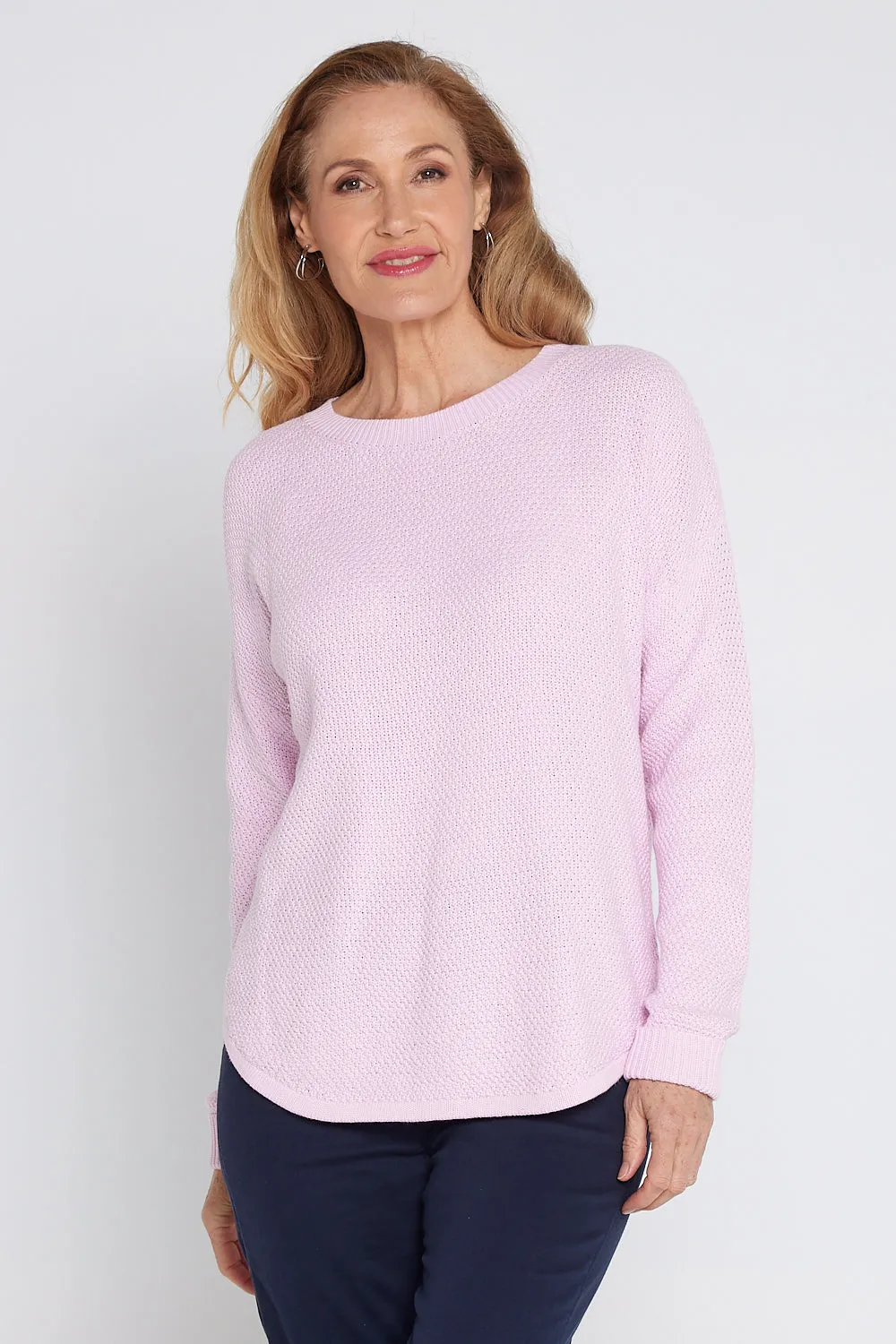 Brenda Waffle Knit - Blush