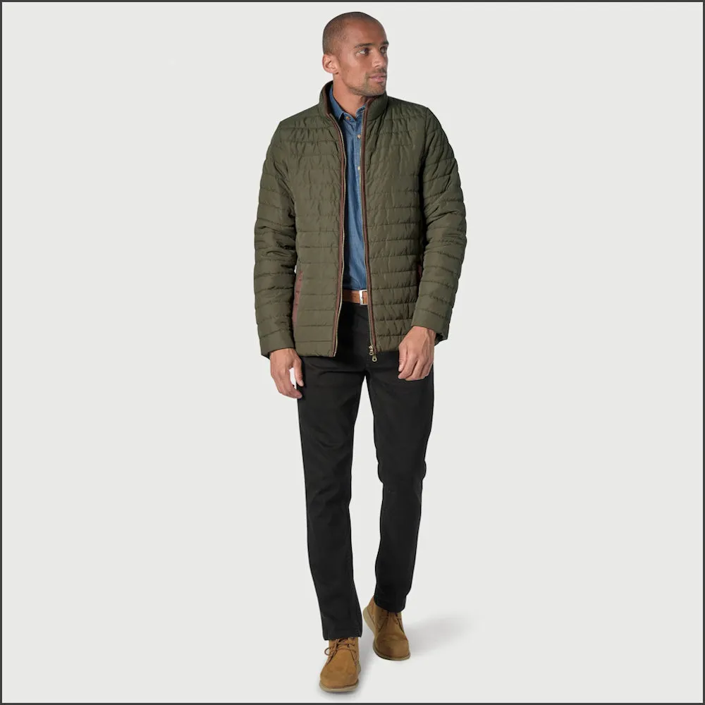 Brook Taverner Orlando Olive Quilted Puffer Jacket Casual --