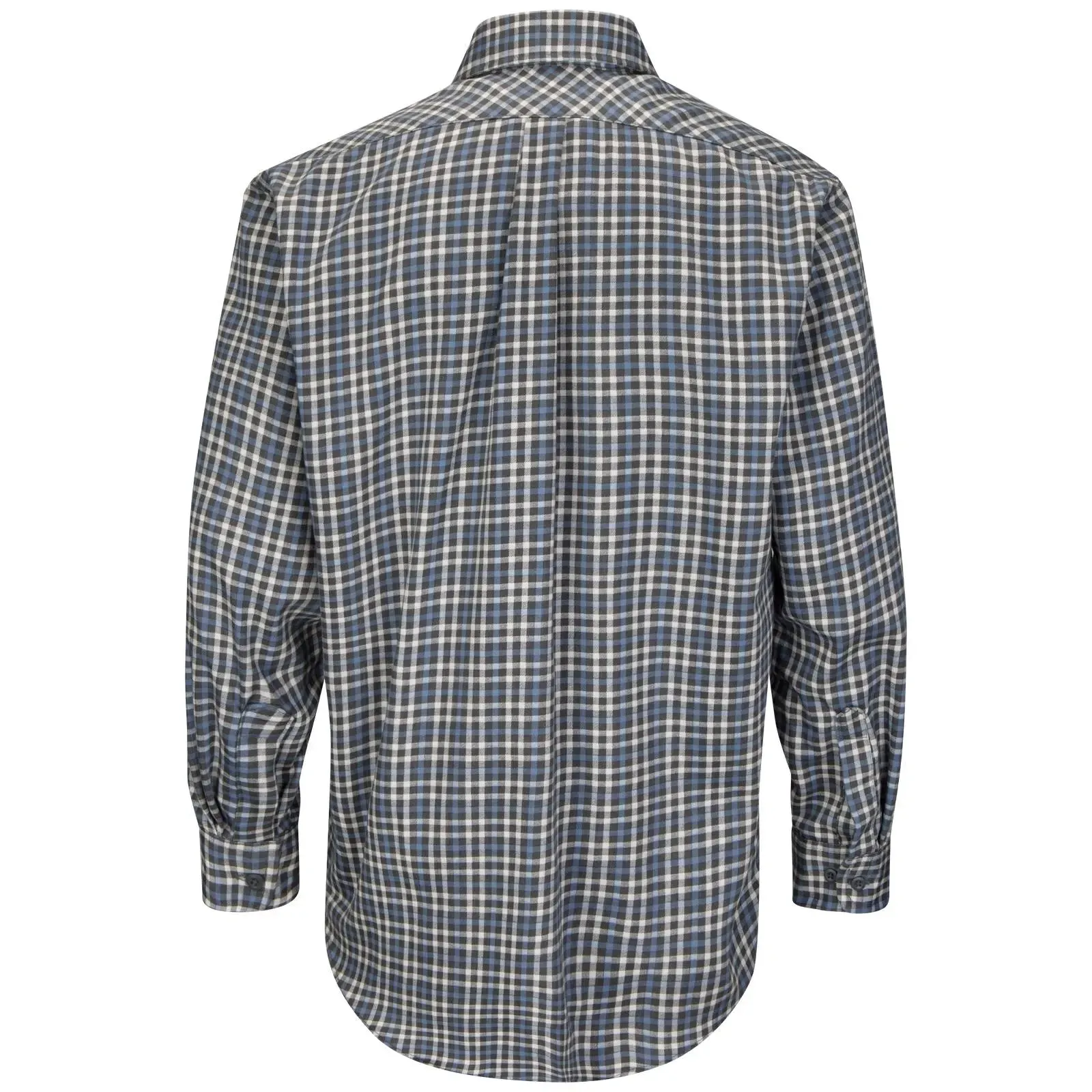 BULWARK - Men's Lightweight FR Plaid Uniform Shirt, Khaki/Navy