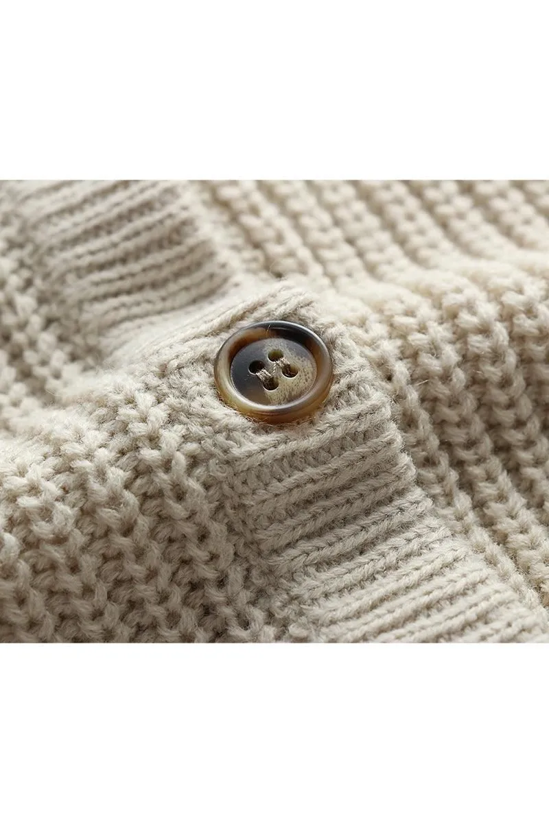 BUTTON DOWN KNITTED SWEAT SHIRTS