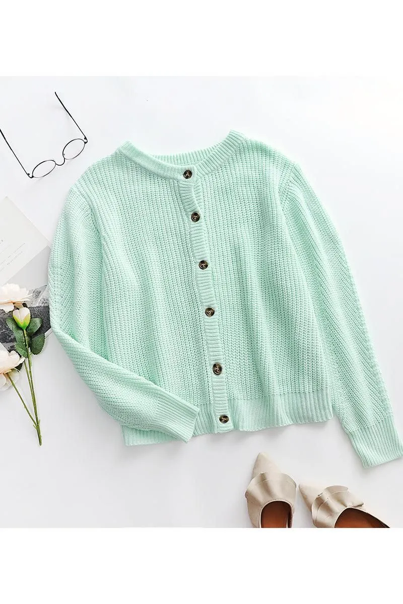 BUTTON DOWN KNITTED SWEAT SHIRTS