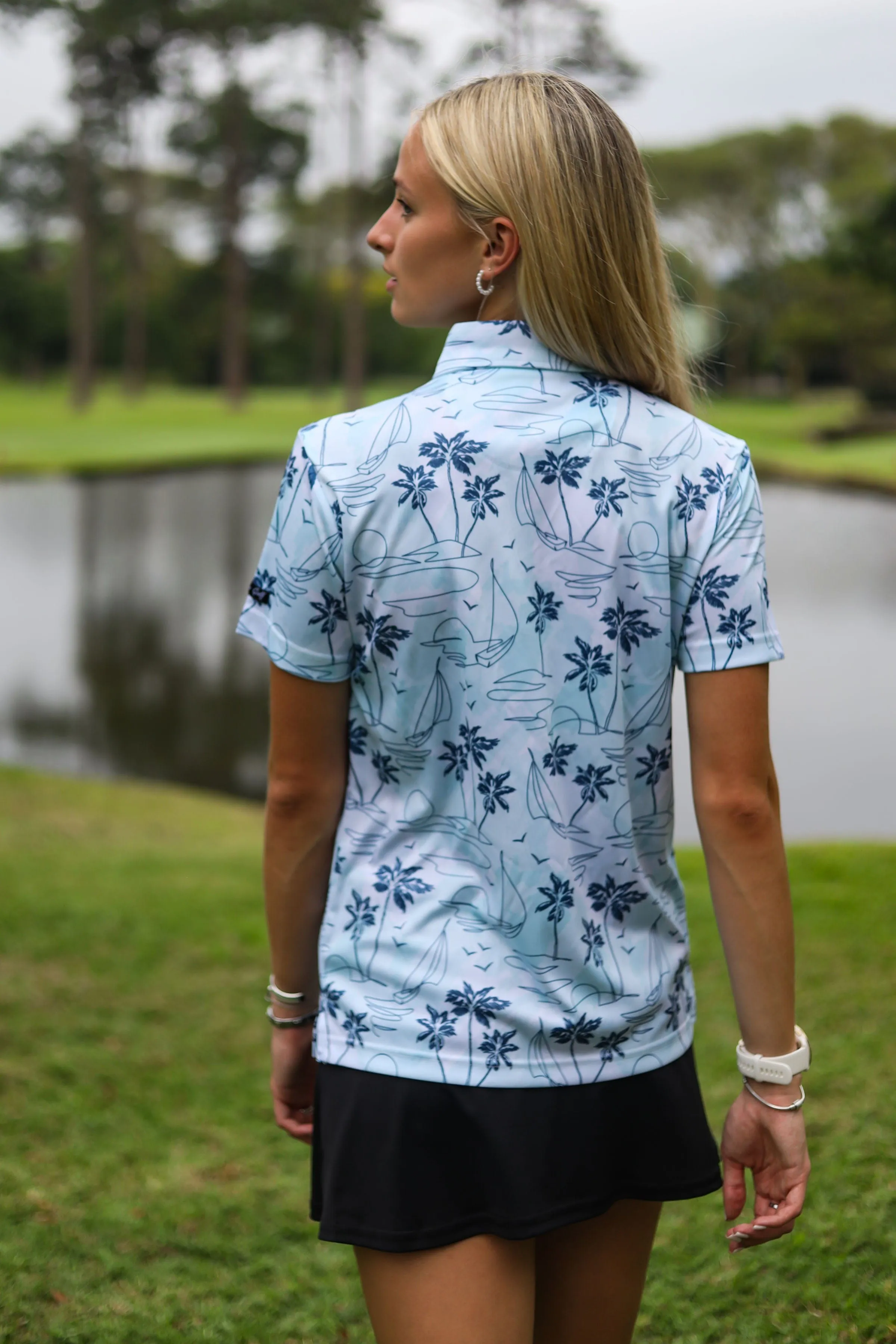 CA Ladies Funky Golf Shirt | Island Lines