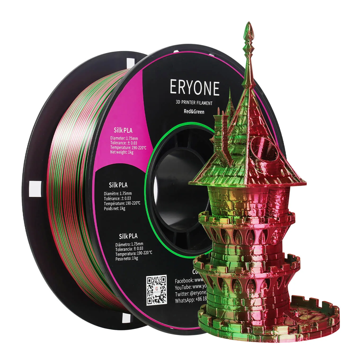 (CA only)Pre-sale- ERYONE All Series PLA 3D Filament 1kg  FREE SHIPPING(MOQ:20 rolls,can mix color)