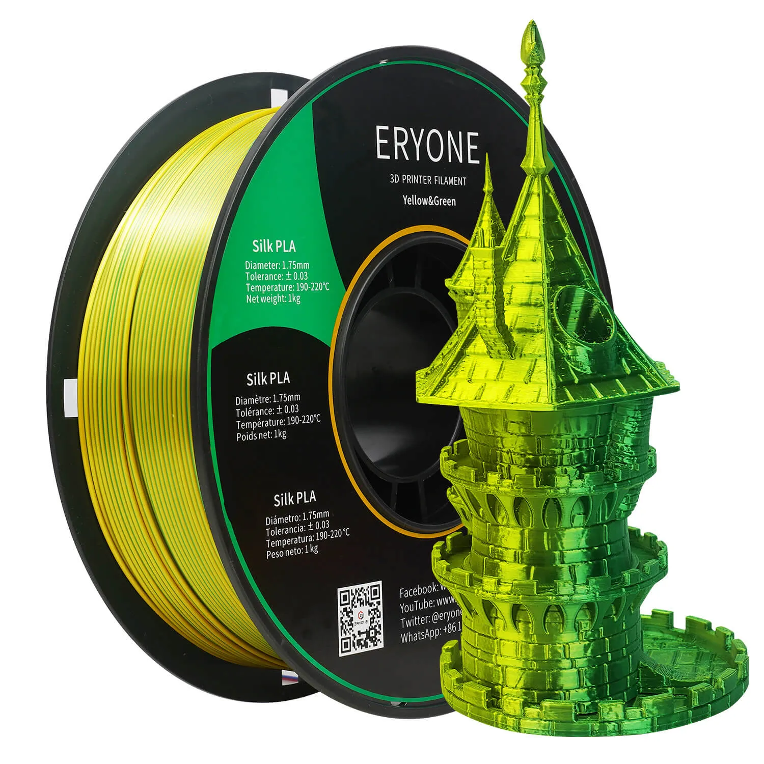 (CA only)Pre-sale- ERYONE All Series PLA 3D Filament 1kg  FREE SHIPPING(MOQ:20 rolls,can mix color)