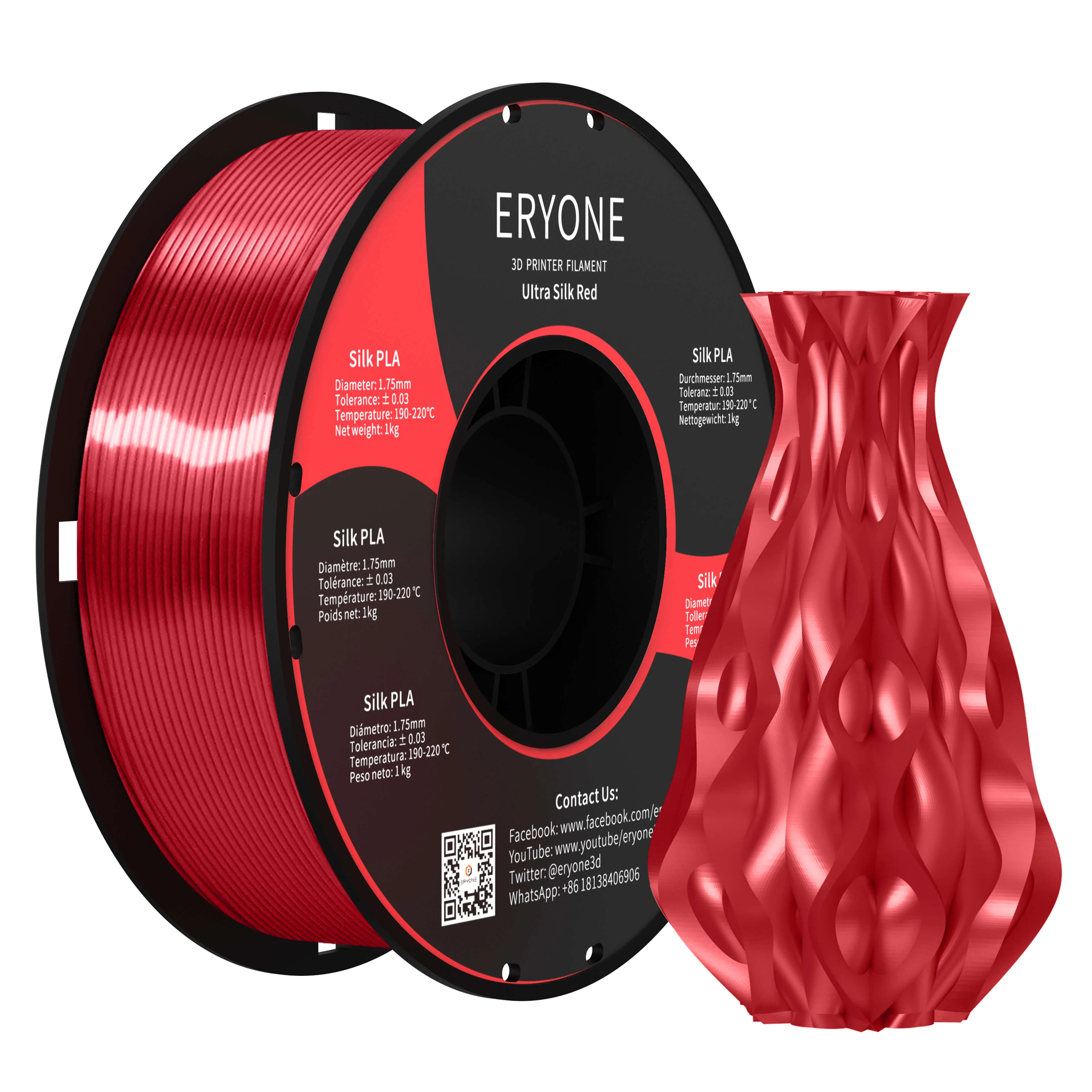 (CA only)Pre-sale- ERYONE All Series PLA 3D Filament 1kg  FREE SHIPPING(MOQ:20 rolls,can mix color)