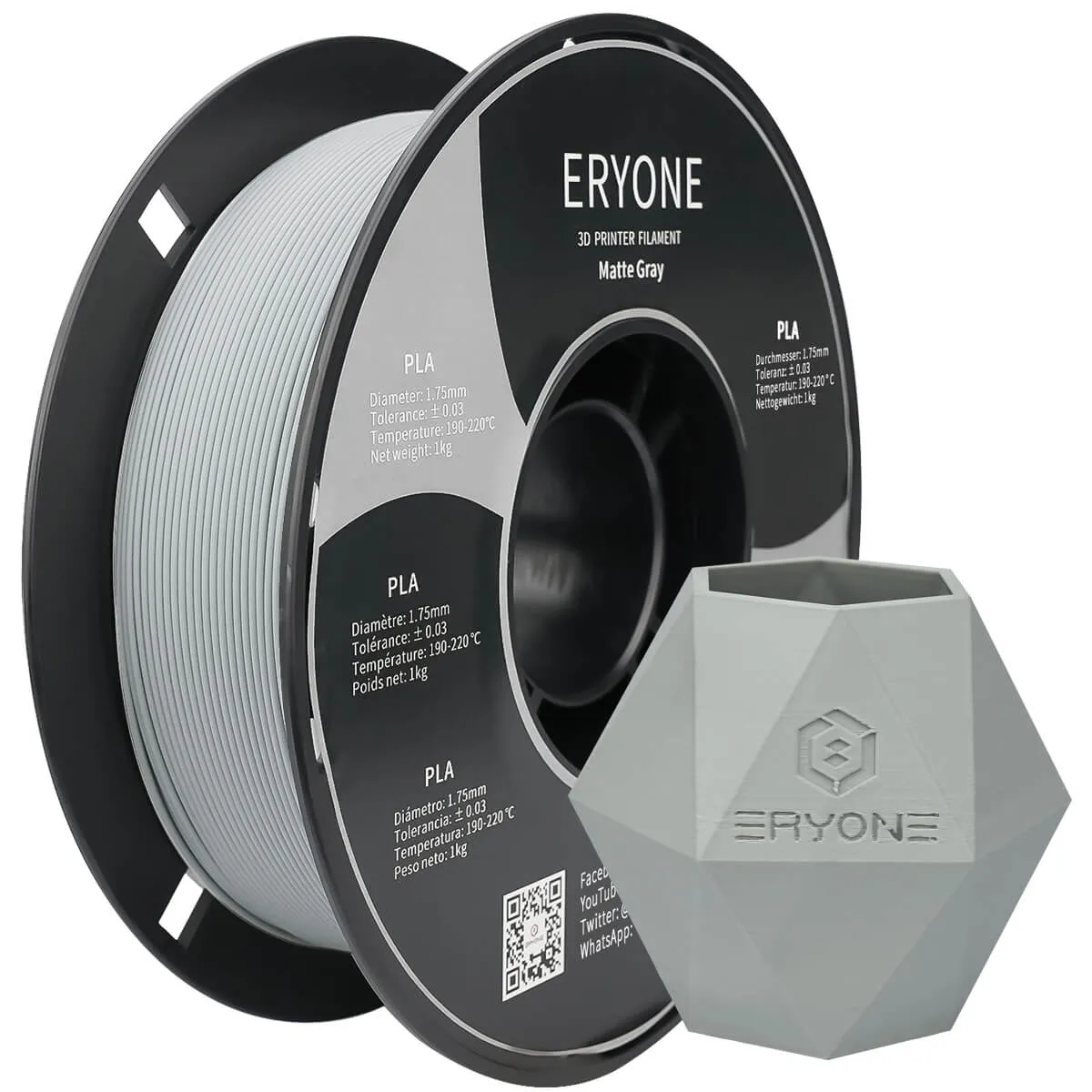 (CA only)Pre-sale- ERYONE All Series PLA 3D Filament 1kg  FREE SHIPPING(MOQ:20 rolls,can mix color)