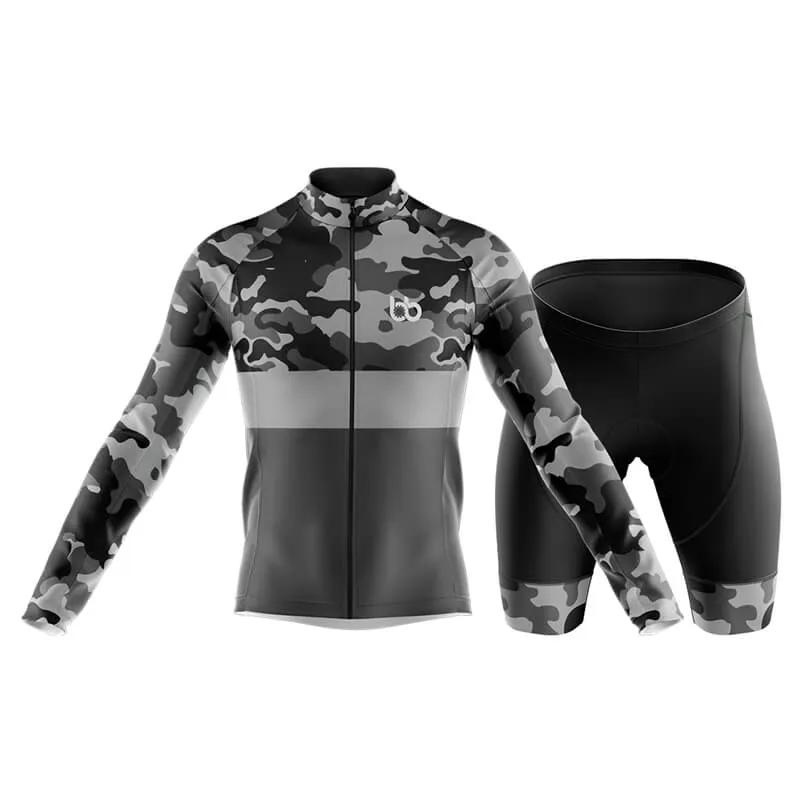 Camouflage Neck Club Cycling Kit (V2) (Grey)