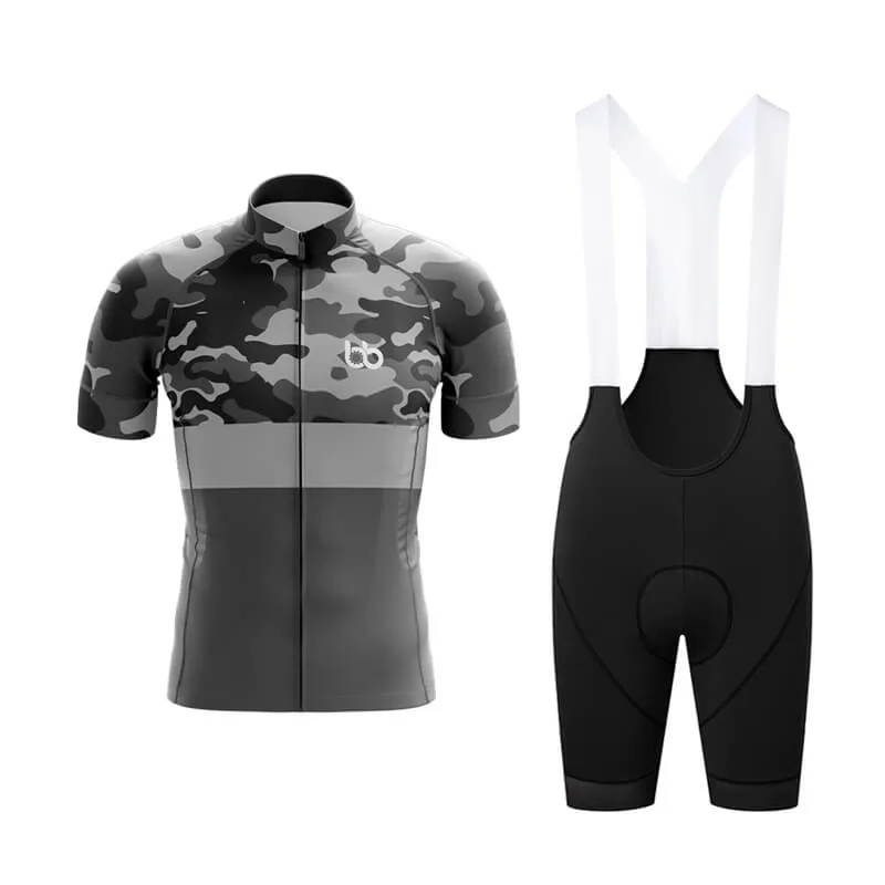 Camouflage Neck Club Cycling Kit (V2) (Grey)