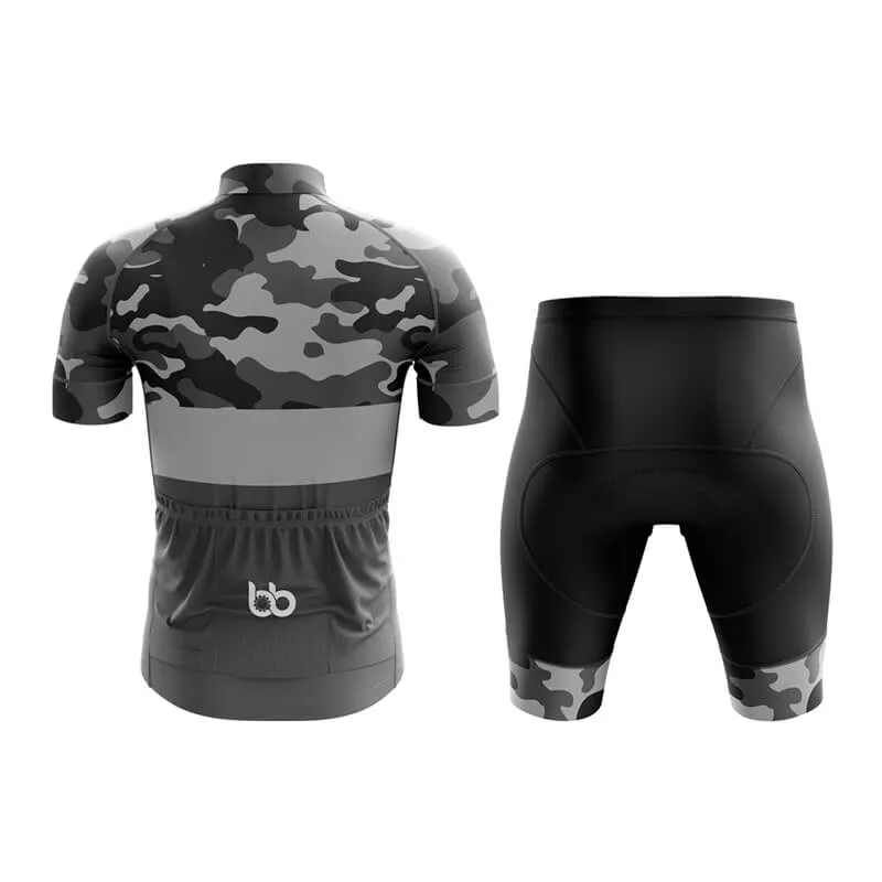 Camouflage Neck Club Cycling Kit (V2) (Grey)