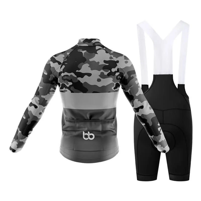 Camouflage Neck Club Cycling Kit (V2) (Grey)