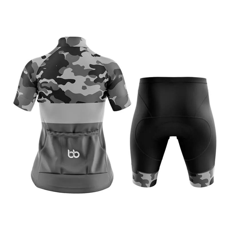 Camouflage Neck Club Cycling Kit (V2) (Grey)