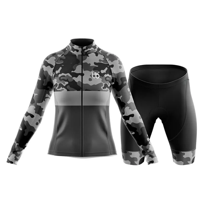 Camouflage Neck Club Cycling Kit (V2) (Grey)