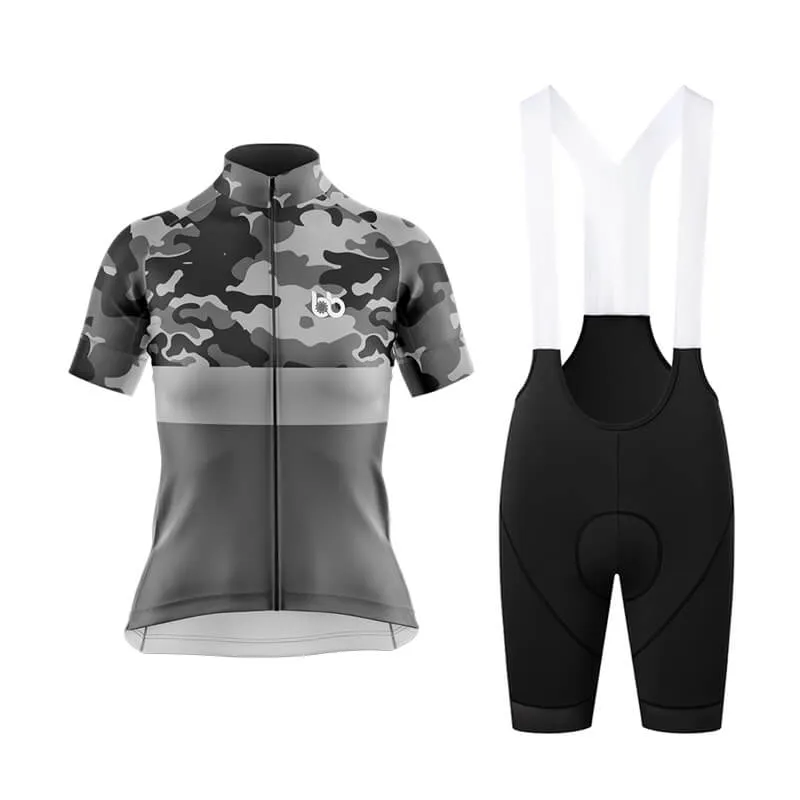 Camouflage Neck Club Cycling Kit (V2) (Grey)