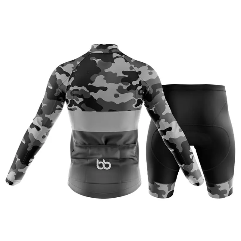 Camouflage Neck Club Cycling Kit (V2) (Grey)