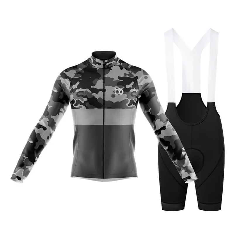 Camouflage Neck Club Cycling Kit (V2) (Grey)