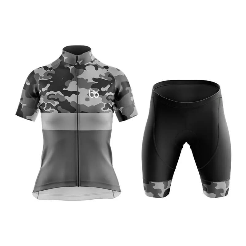 Camouflage Neck Club Cycling Kit (V2) (Grey)