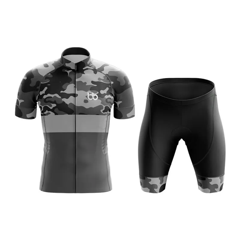 Camouflage Neck Club Cycling Kit (V2) (Grey)