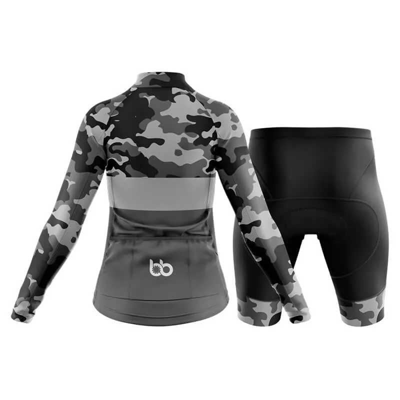 Camouflage Neck Club Cycling Kit (V2) (Grey)